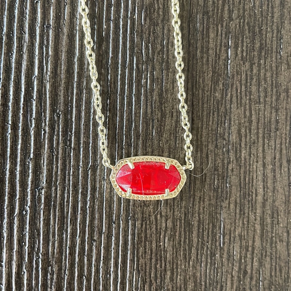 Kendra Scott Elisa - red / July birthstone in gold.